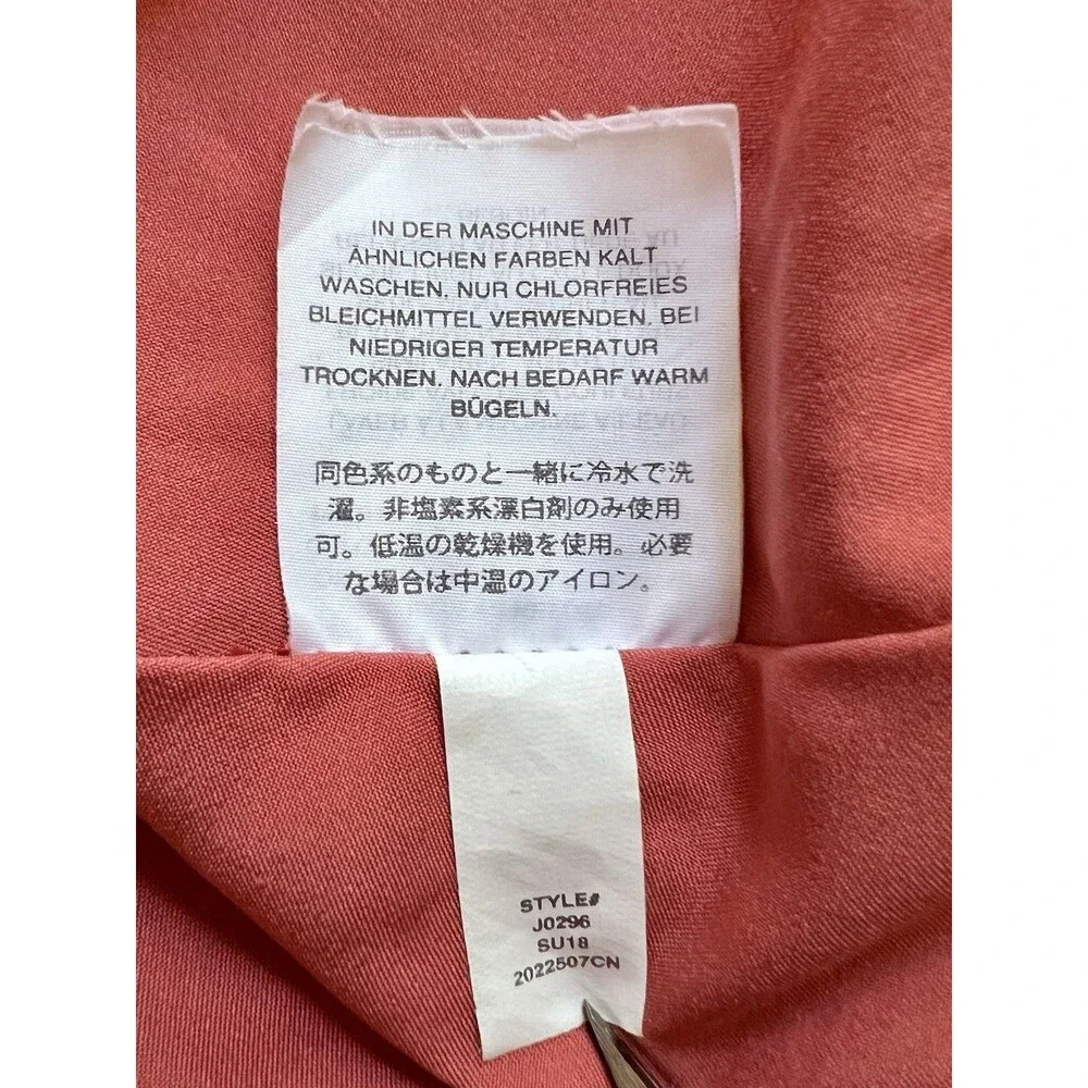 Madewell Posy Cactus Flower Burnt Orange Ruffle Dress Size 2 Summer Fall Wedding - Picture 8 of 8